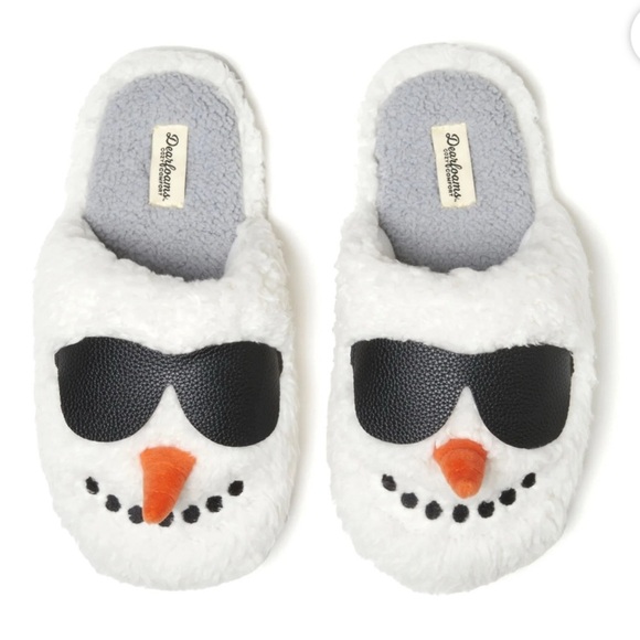 Dearfoams Cozy Comfort Unisex Critter Snowman Scuff Slippers women’s 9- - Picture 1 of 8